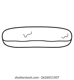 eclair illustration hand drawn outline vector