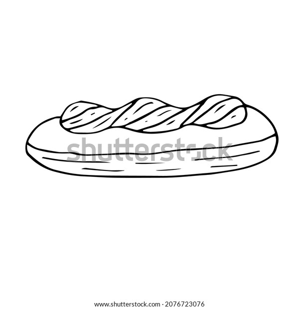 Eclair Vector Illustration Hand Drawing Doodle Stock Vector (Royalty ...