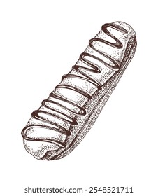 Eclaire handgezeichnete Vektorgrafik