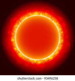 Eclipse background with red light.