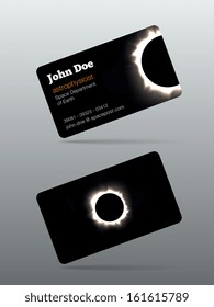 Eclipse business card set vector illustration