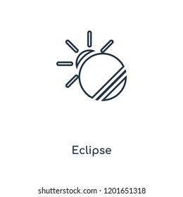 Eclipse concept line icon. Linear Eclipse concept outline symbol design. This simple element illustration can be used for web and mobile UI/UX.