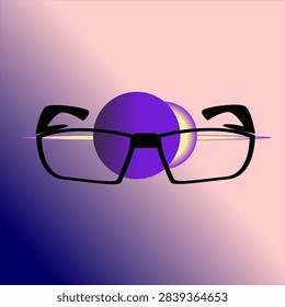 eclipse glass design vector with eclipse background.