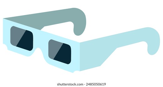 Eclipse glasses flat icon isolated on white. Vector illustration