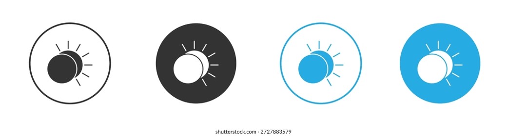Eclipse icon drawing clipart symbol . Vector illustration