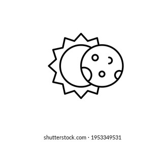 eclipse icon. Element of minimalistic icon for mobile concept and web apps. Signs and symbols collection icon for websites, web design, mobile app on white background.
