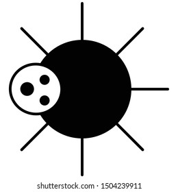 Eclipse icon fill vector illustration 