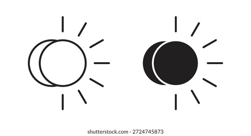 Eclipse icon. filled flat sign for mobile concept and web design