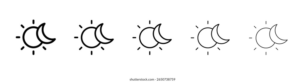 Ícone Eclipse logotipo do conjunto de ilustrações plana