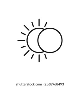 Eclipse icon Isolated flat vector in outline