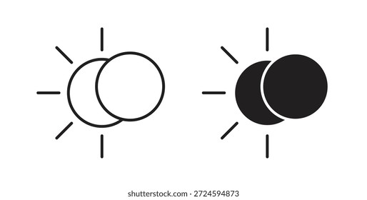 Eclipse icon with line and silhouette versions.