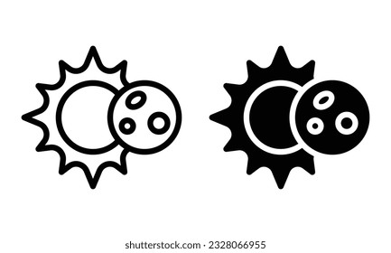 Eclipse icon with outline and glyph style.