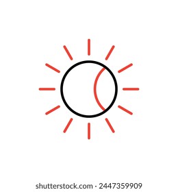 
Eclipse icon, phenomenon icon isolated on white background, suitable for websites, blogs, logos, graphic design, social media, UI, mobile apps, vector illustration