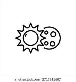 Icono de eclipse. Símbolo del eclipse solar. Ilustración vectorial para el Diseño web. Aislado sobre fondo blanco.