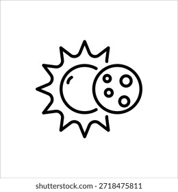 Icono de eclipse. Símbolo del eclipse solar. Ilustración vectorial para el Diseño web. Aislado sobre fondo blanco.