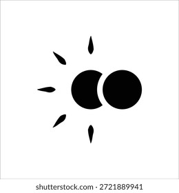 Icono de eclipse. Símbolo del eclipse solar. Ilustración vectorial para el Diseño web. Aislado sobre fondo blanco.