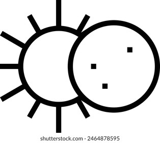 eclipse icon. Thin linear style design isolated on white background