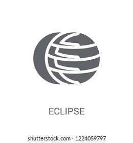 Eclipse icon. Trendy Eclipse logo concept on white background from Astronomy collection. Suitable for use on web apps, mobile apps and print media.