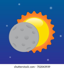 Eclipse icon. Vector illustration