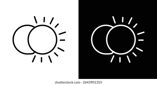 Eclipse icon vector simple element illustration editable