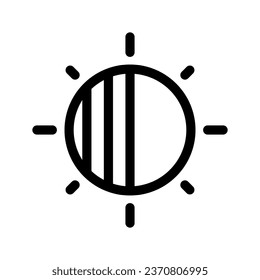 Eclipse Icon Vector Symbol Design Illustration