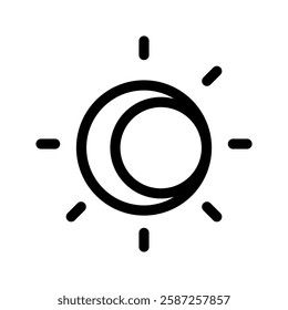 Eclipse Icon Vector Symbol Design Illustration