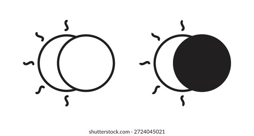 Eclipse-Symbole, Logo-Design, Piktogramm-Symbole