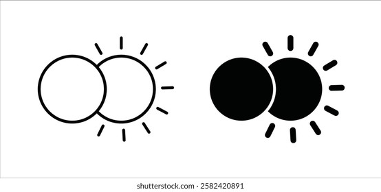 Eclipse icons pack vectors in black flat and strokes