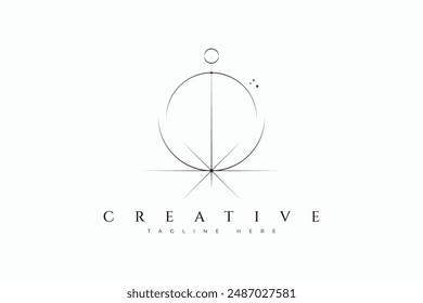 Eclipse Imagination Logo Unleashing Creative Wonders for Modern Abstract Brand Identity