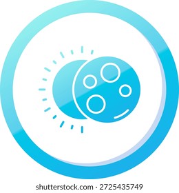 Eclipse Line vector Icon Design