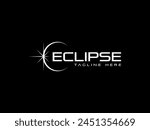 eclipse logo vector illustration, circle sunshine logo template