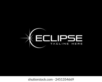 eclipse logo vector illustration, circle sunshine logo template