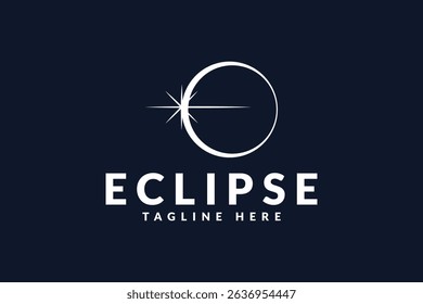 eclipse logo vector illustration, circle sunshine logo template