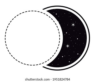 eclipse lunar astrology scene icon