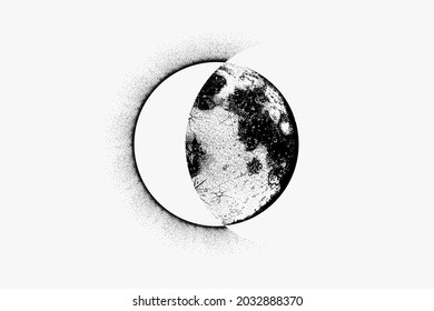 Eclipse of the moon and sun. Lunar phase. Vector illustration, EPS 10