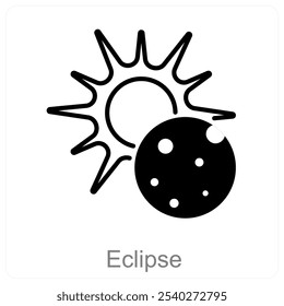 Conceito de ícone Eclipse e natureza