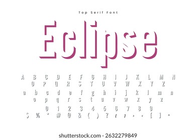 Eclipse premium luxo elegante alfabeto letras fonte Vintage casamento tipografia