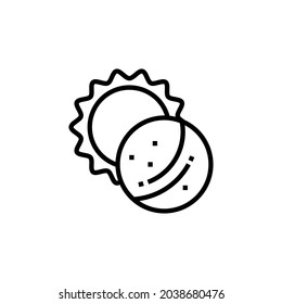 Eclipse Silhouette Icon On White Background
