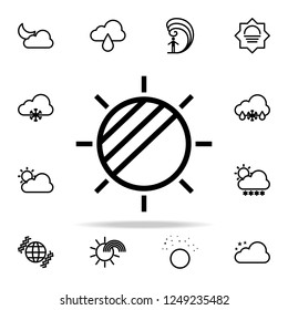 eclipse solar sign icon. weather icons universal set for web and mobile