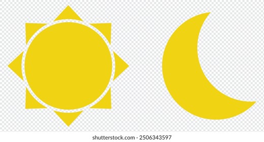 Eclipse con el icono de la línea de la luna creciente, signo de Vector de contorno, pictograma de estilo lineal aislado en blanco. Símbolo del eclipse solar, ilustración del logotipo. EPS 10.