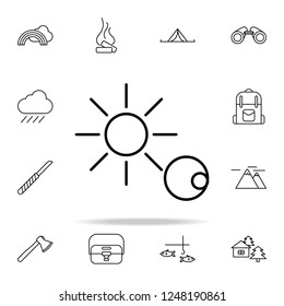 eclipse of the sun line icon. camping icons universal set for web and mobile