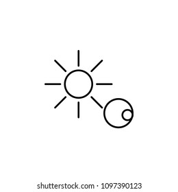 eclipse of the sun line icon. Element of camping icon for mobile concept and web apps. Thin line eclipse of the sun icon can be used for web and mobile
