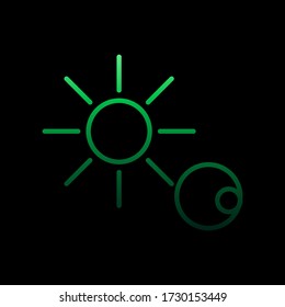 eclipse of the sun line nolan icon. Simple thin line, outline vector of camping icons for ui and ux, website or mobile application