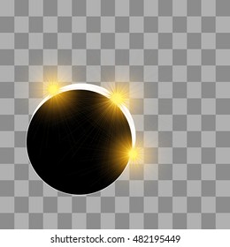 The eclipse of the sun. Eclipse star celestial body. The eclipse of the sun by means the moon