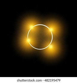The eclipse of the sun. Eclipse star celestial body. The eclipse of the sun by means the moon