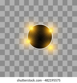 The eclipse of the sun. Eclipse star celestial body. The eclipse of the sun by means the moon
