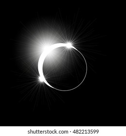 The eclipse of the sun. Eclipse star celestial body. The eclipse of the sun by means the moon