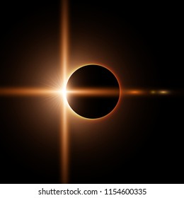 
Eclipse of the sun. Vector illustration.