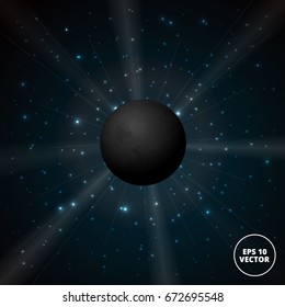 eclipse of the sun vector illustration 