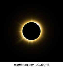 Eclipse of the sun. Vector illustration, eps 10.